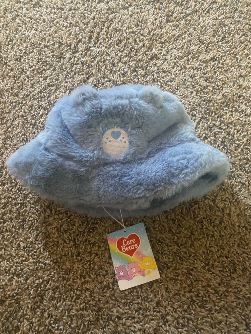 Care Bears cute Blue Plush Bucket Hat new! 🧸
